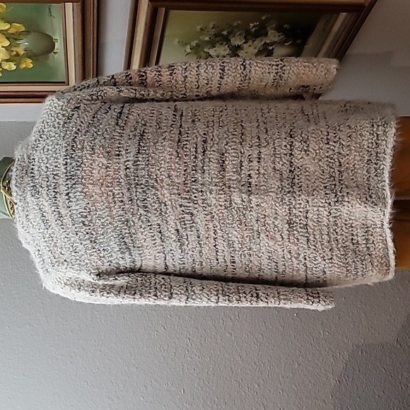 LOFT Outlet balletcore fuzzy open front sweater medium comfy cardigan comfy - Picture 4 of 11